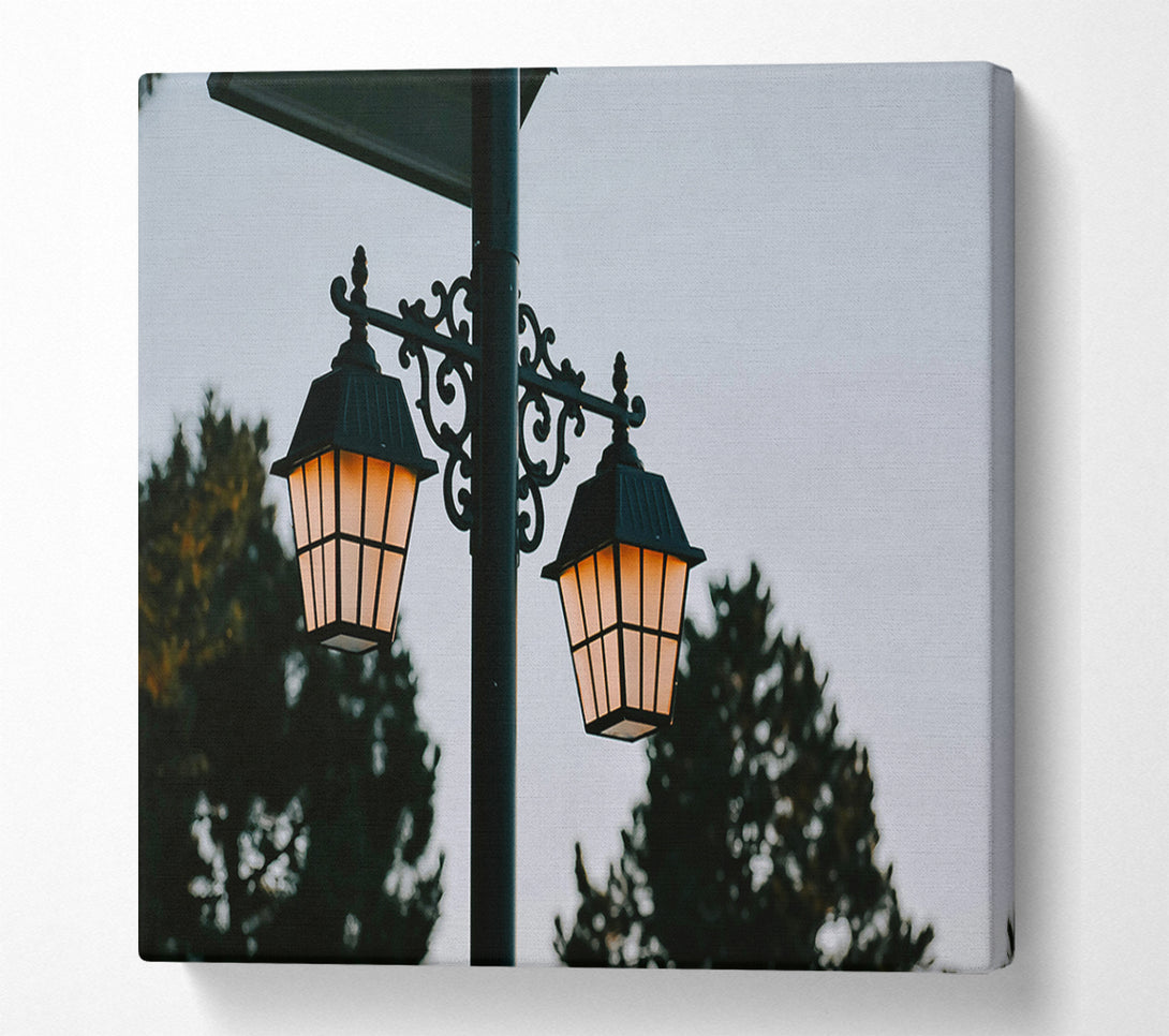  A Canvas Print of Golden Evening Lights Canvas Art