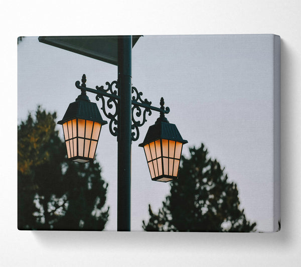  A Canvas Print of Golden Evening Lights Canvas Art