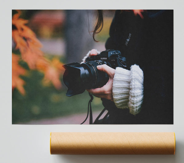 Autumn Camera Lens Giclee Print