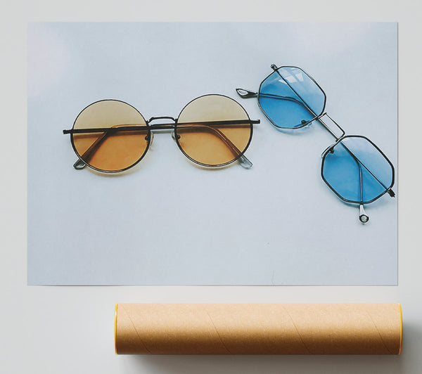 Amber Lens Reflection Poster
