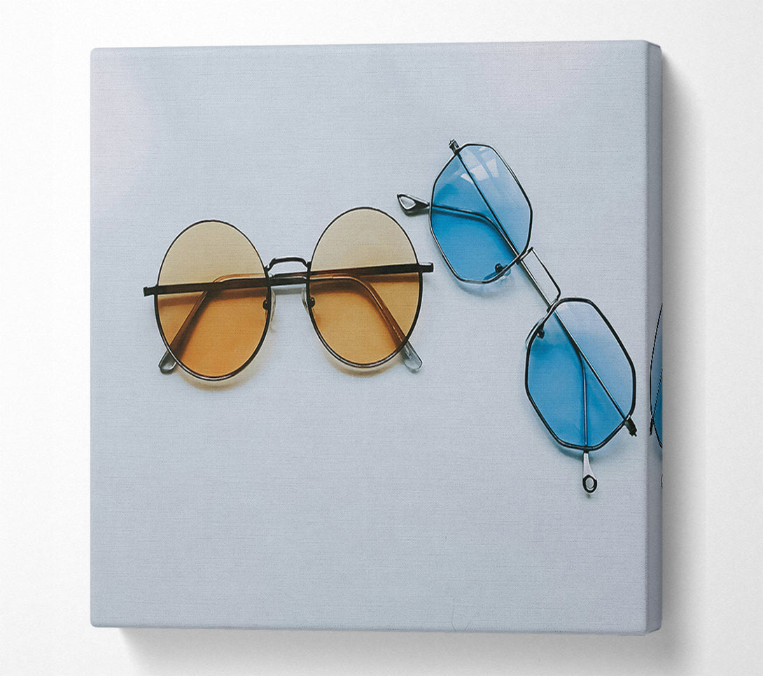  A Canvas Print of Amber Lens Reflection Canvas Print