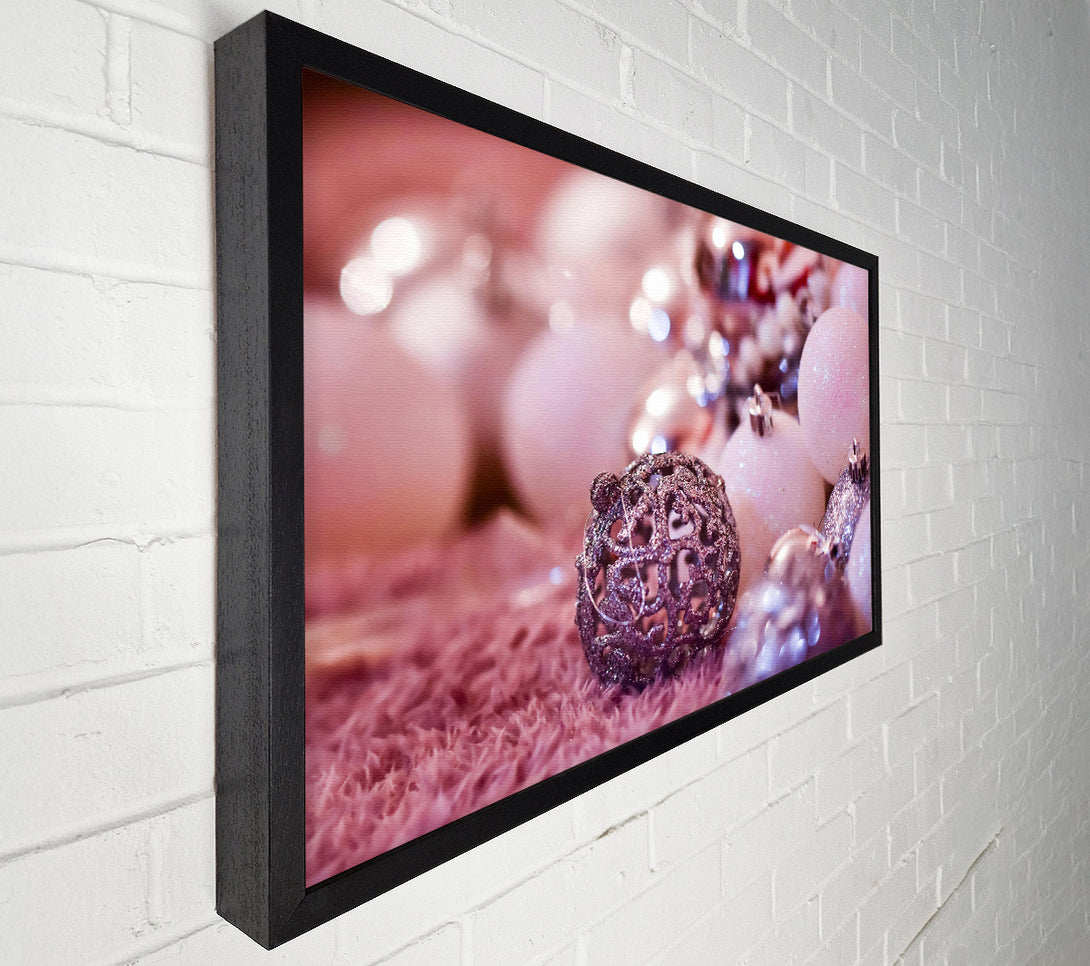  A Canvas Print of Pink Glittering Orbs Canvas Art
