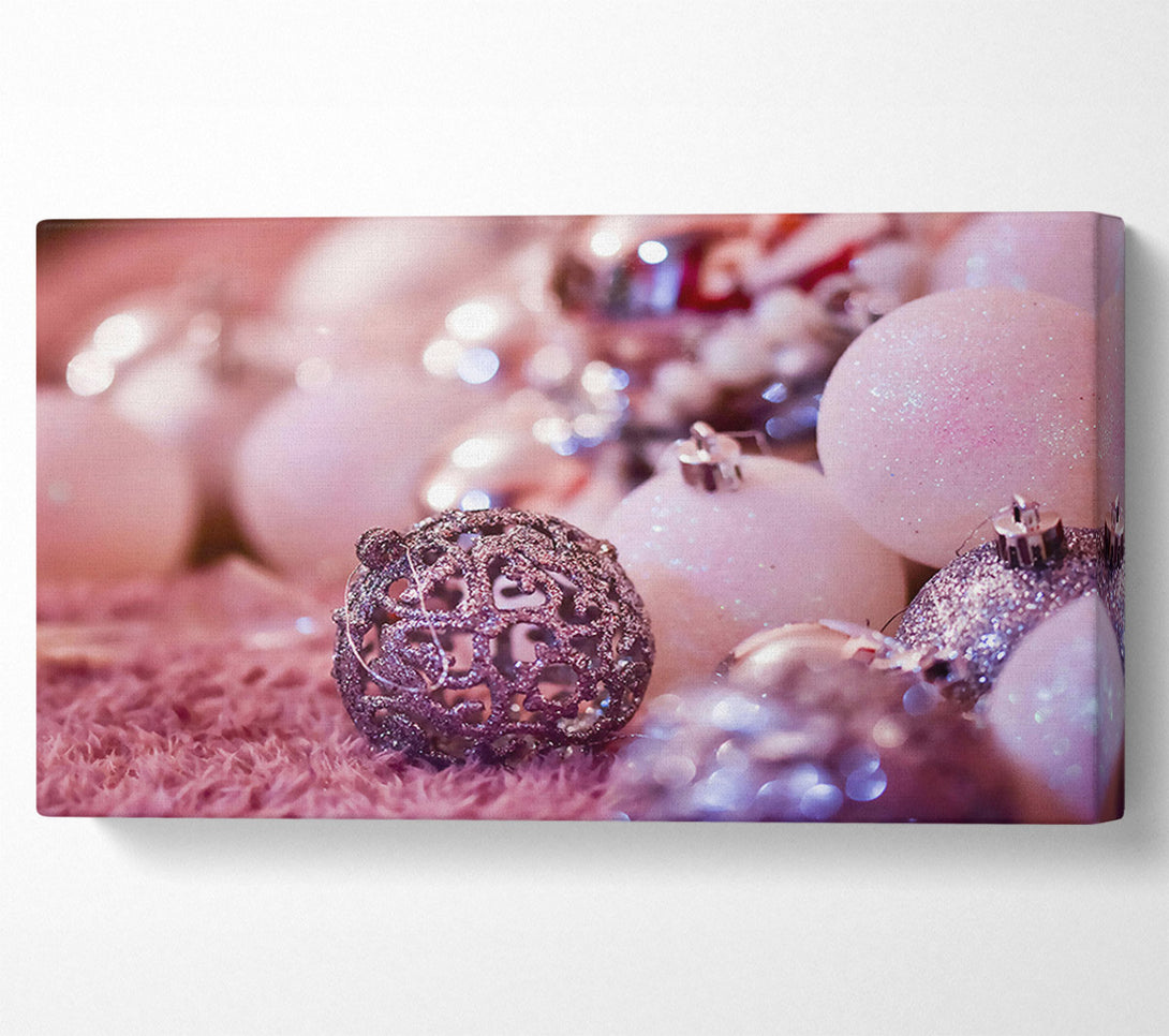  A Canvas Print of Pink Glittering Orbs Canvas Art