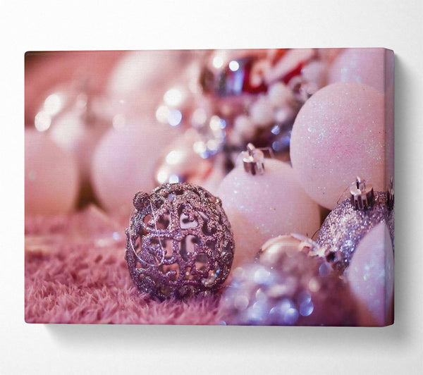  A Canvas Print of Pink Glittering Orbs Canvas Art
