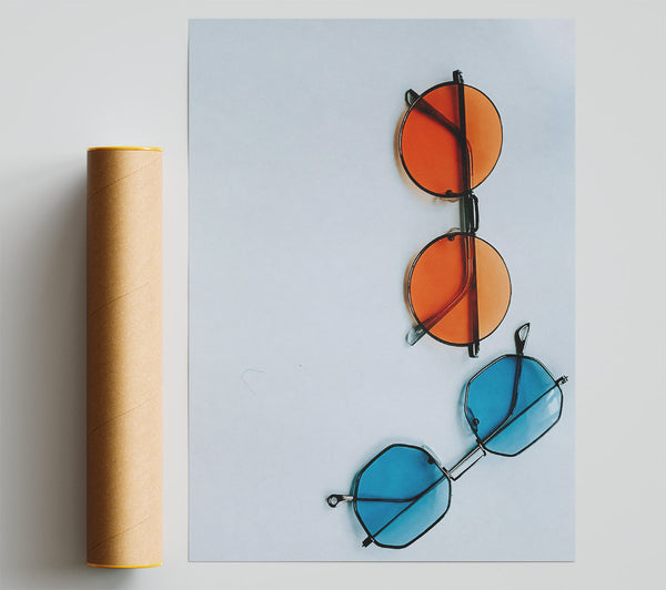Orange Lens Reflections Print