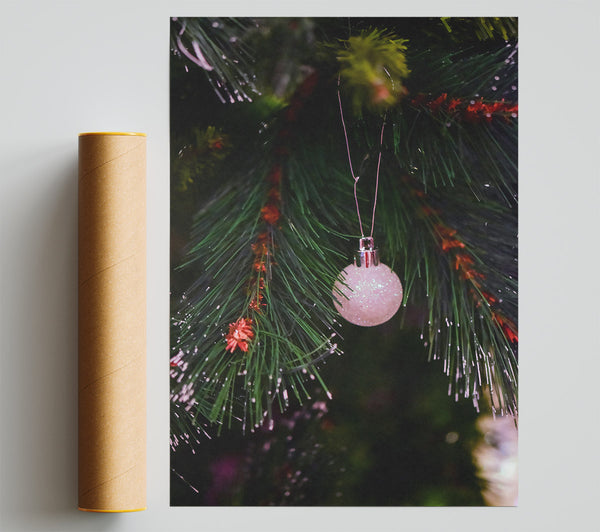 Green Glittery Ornament Giclee Print