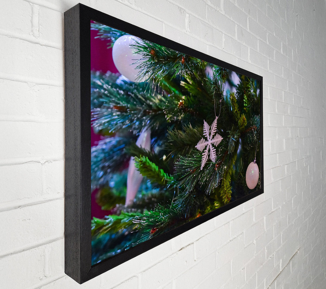  A Canvas Print of White Snowflake Ornament Canvas Wall Art
