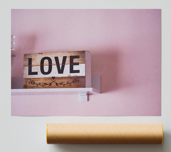 Pink Love Sign Print