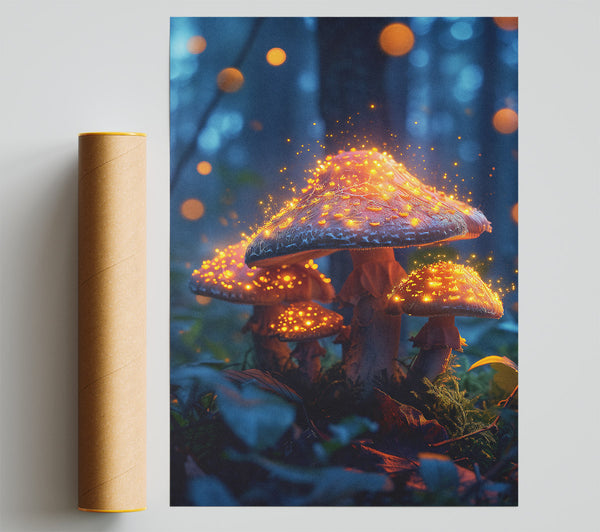 Mystical Mushroom Glow Print