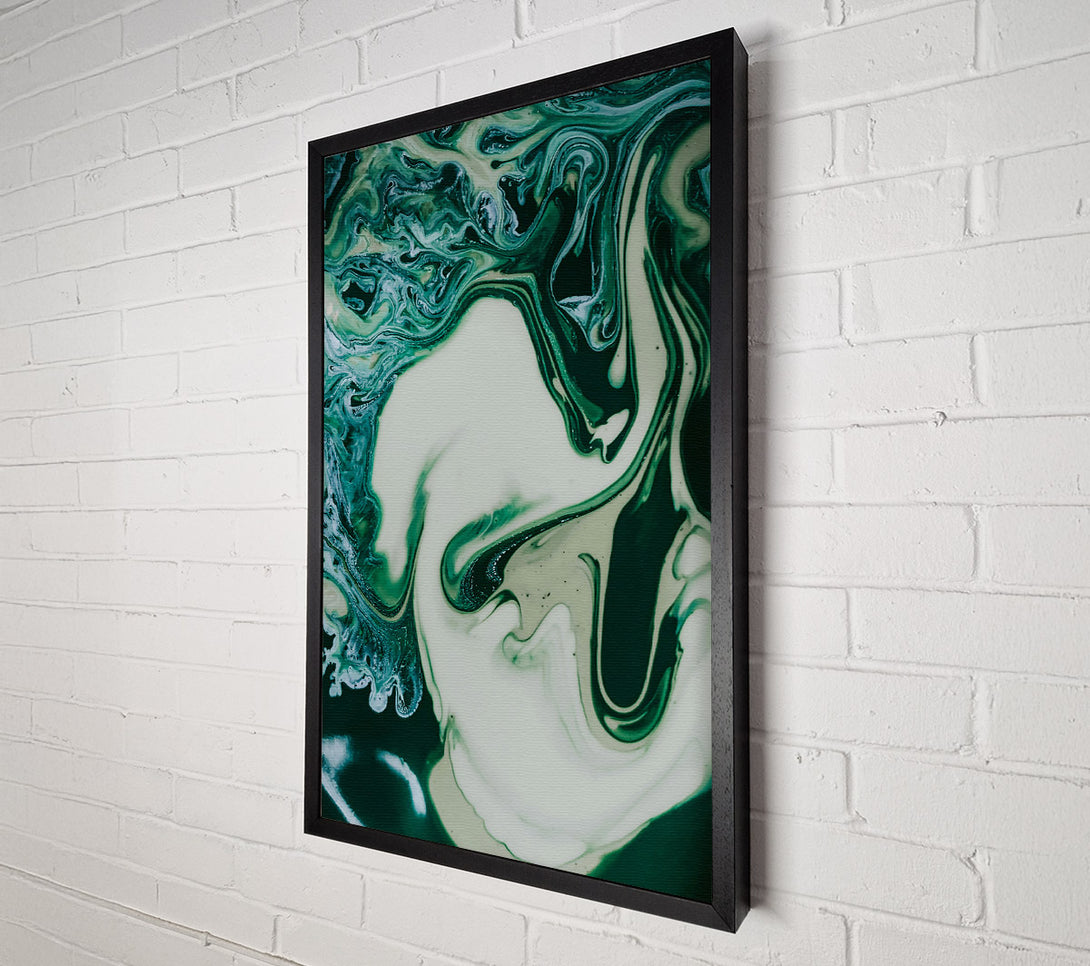 A Canvas Print of Emerald Swirls And Streams Canvas Wall Art