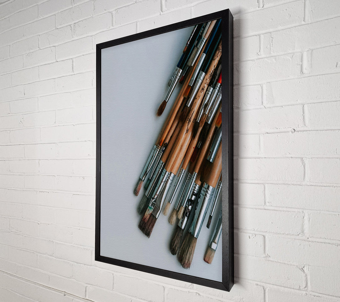 A Canvas Print of Silver Brush Collection Canvas Wall Art