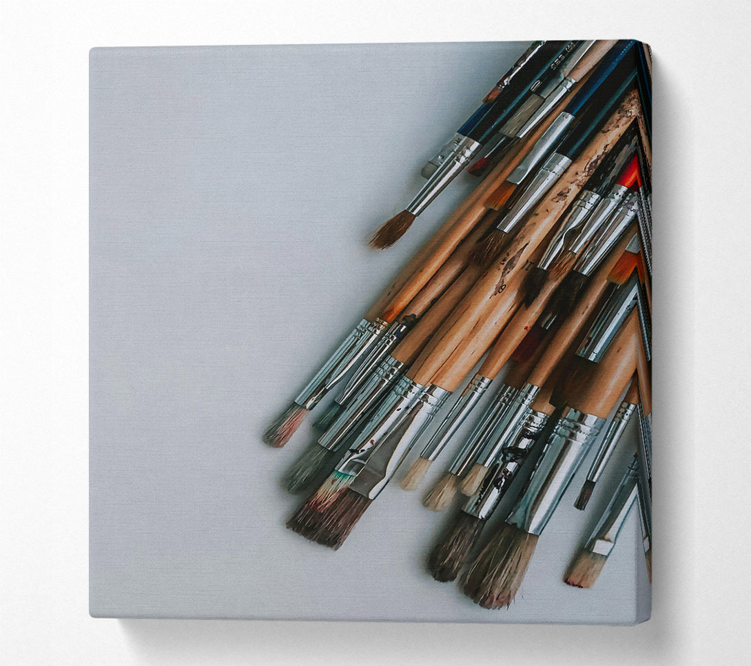  A Canvas Print of Silver Brush Collection Canvas Wall Art