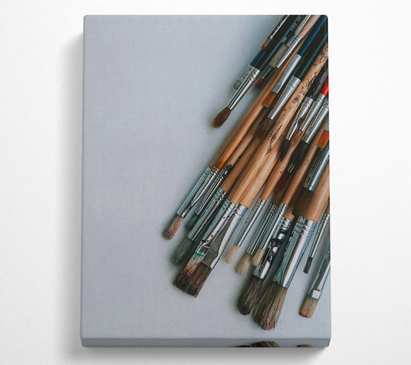  A Canvas Print of Silver Brush Collection Canvas Wall Art