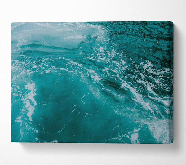  A Canvas Print of Teal Ocean Waves Canvas Art