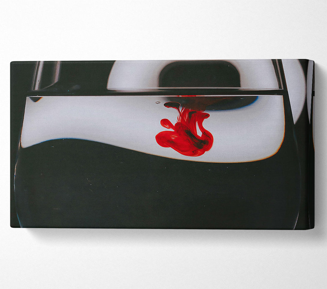  A Canvas Print of Crimson Drop In Glass Canvas Wall Art