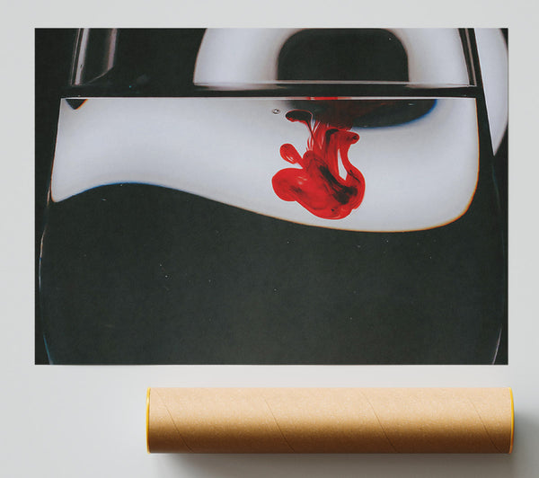 Crimson Drop In Glass Giclee Print
