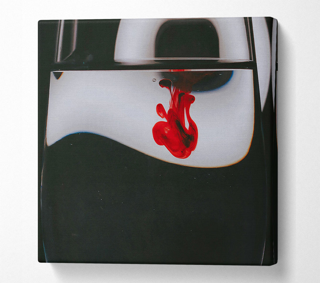  A Canvas Print of Crimson Drop In Glass Canvas Wall Art