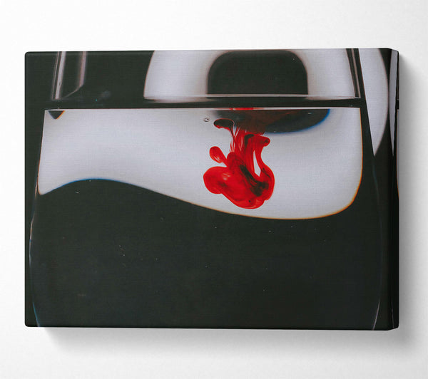  A Canvas Print of Crimson Drop In Glass Canvas Wall Art