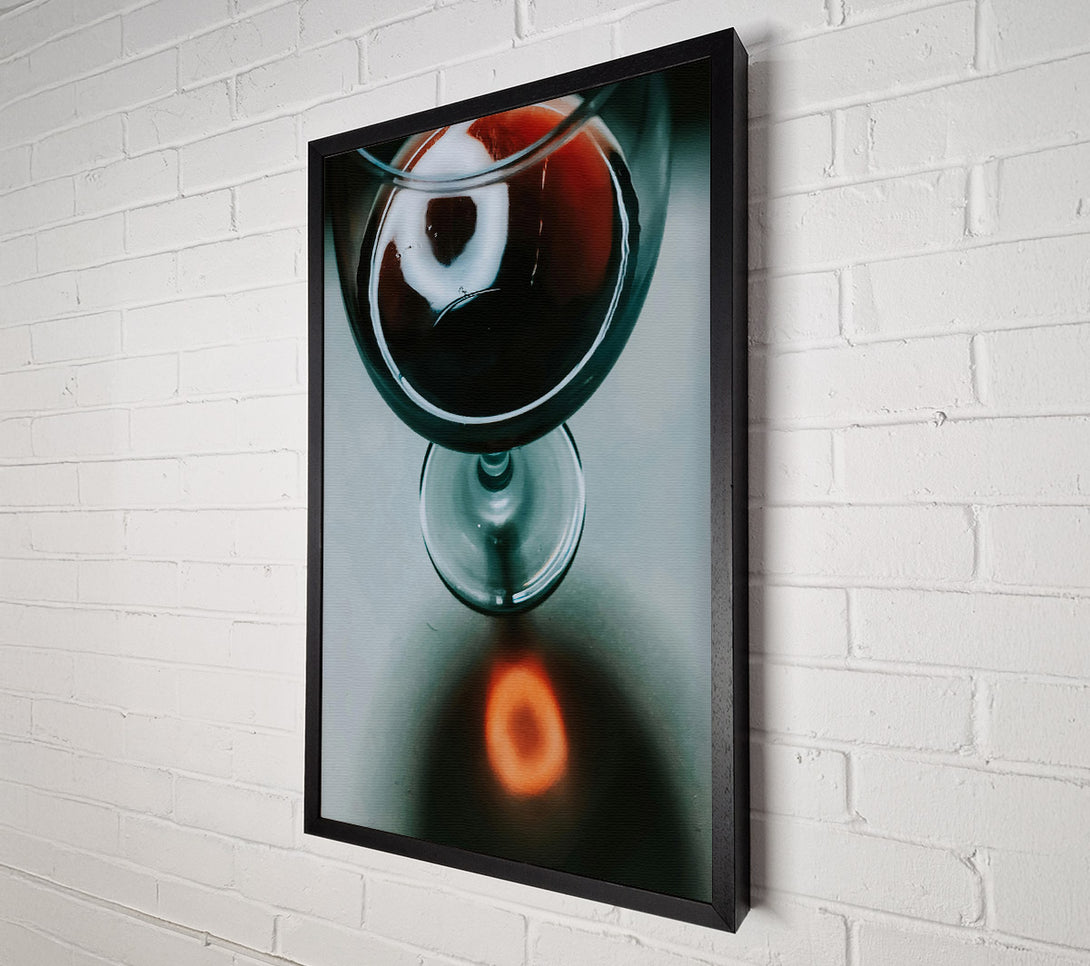  A Canvas Print of Crimson Glass Reflection Canvas Print