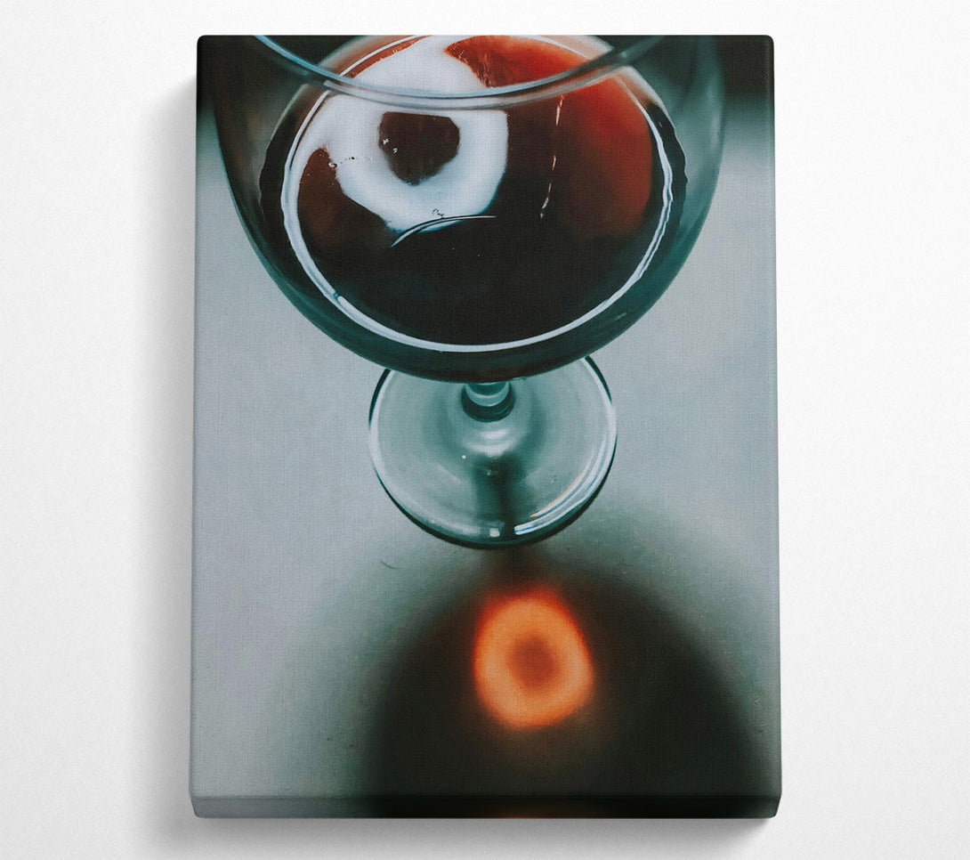 A Canvas Print of Crimson Glass Reflection Canvas Print