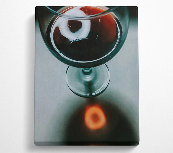  A Canvas Print of Crimson Glass Reflection Canvas Print