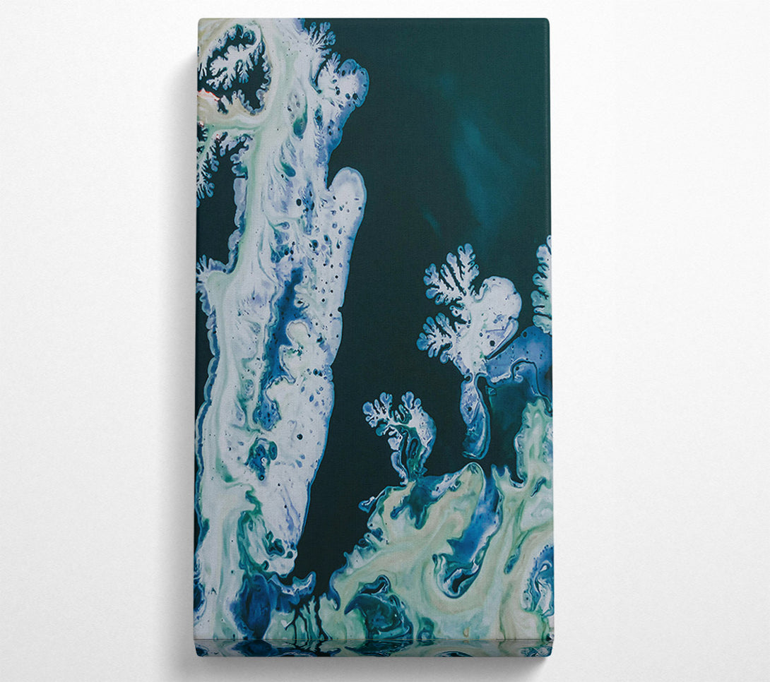  A Canvas Print of Azure Swirling Shapes Canvas Art