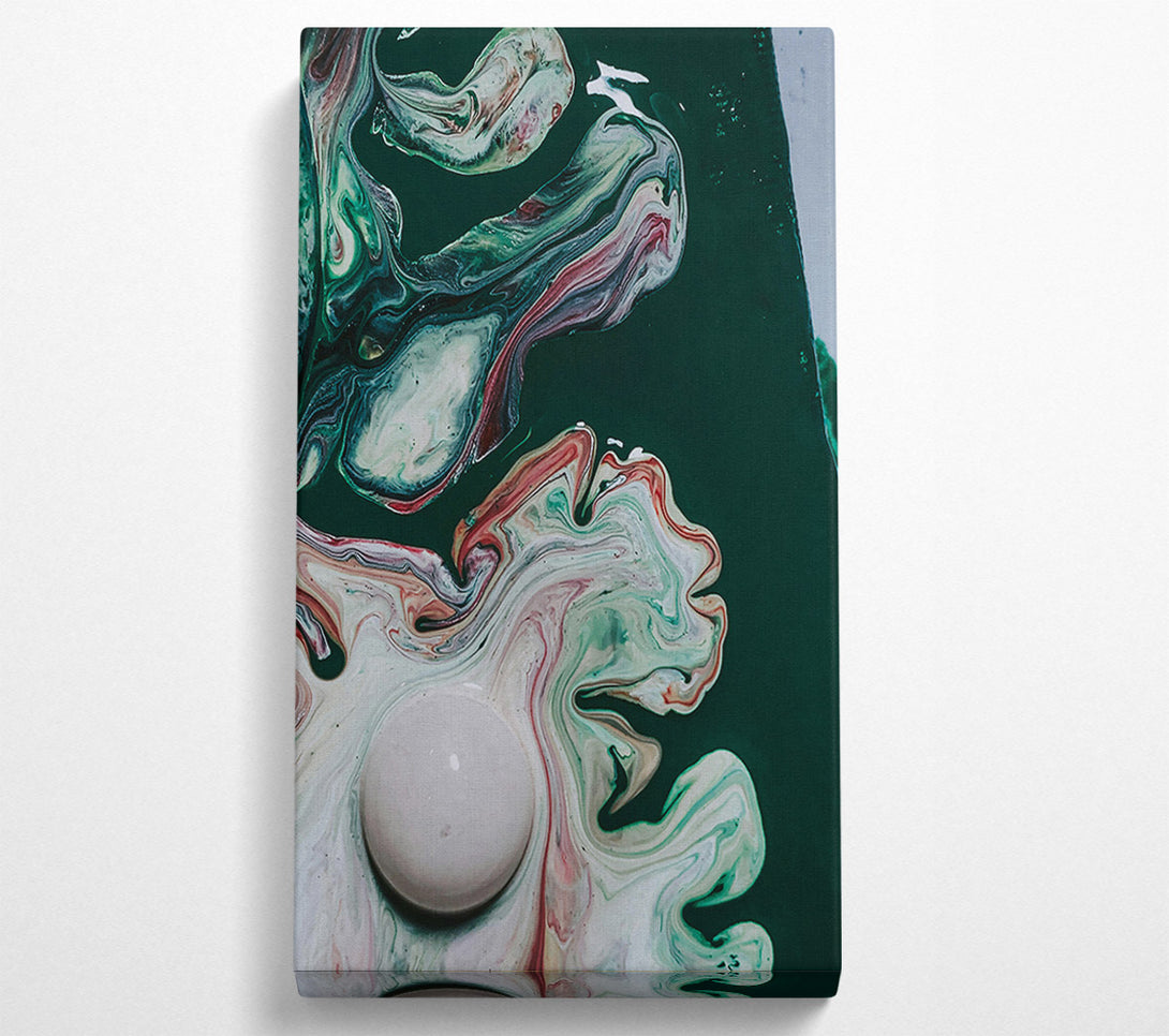  A Canvas Print of Emerald Swirls And Drops Canvas Art