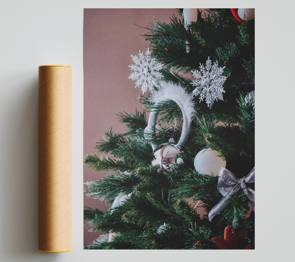 Silver Festive Reflections Poster
