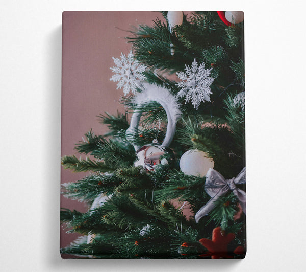  A Canvas Print of Silver Festive Reflections Canvas Wall Art