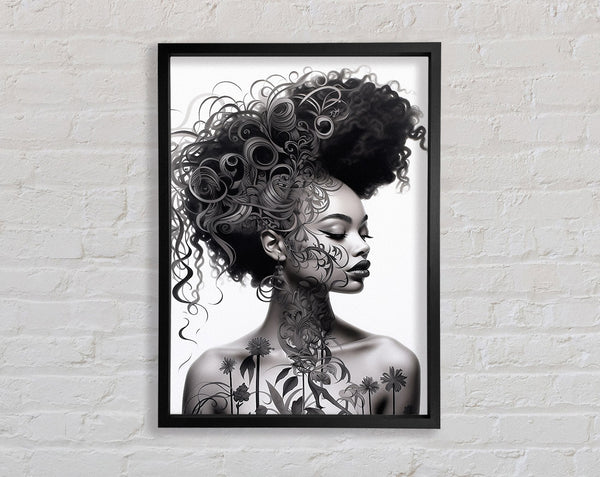 Nature Tattoo Woman Framed Print