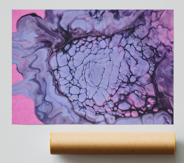 Lavender Swirls Abstract Poster