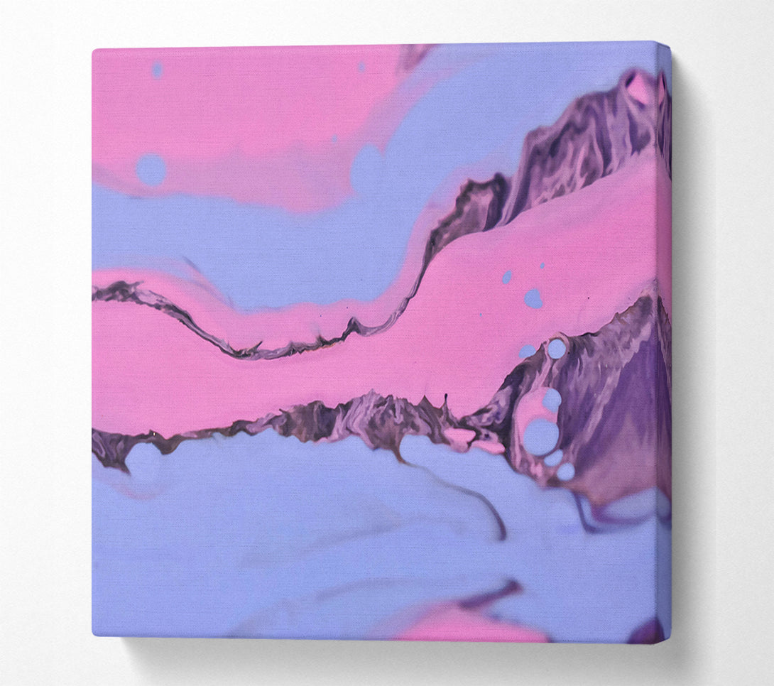  A Canvas Print of Pink Swirls And Waves Canvas Print
