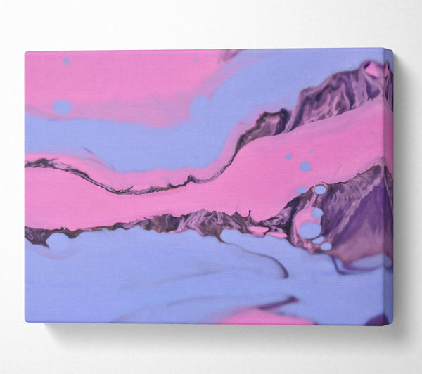  A Canvas Print of Pink Swirls And Waves Canvas Print