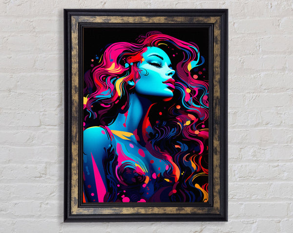 Neon Beauty Framed Print