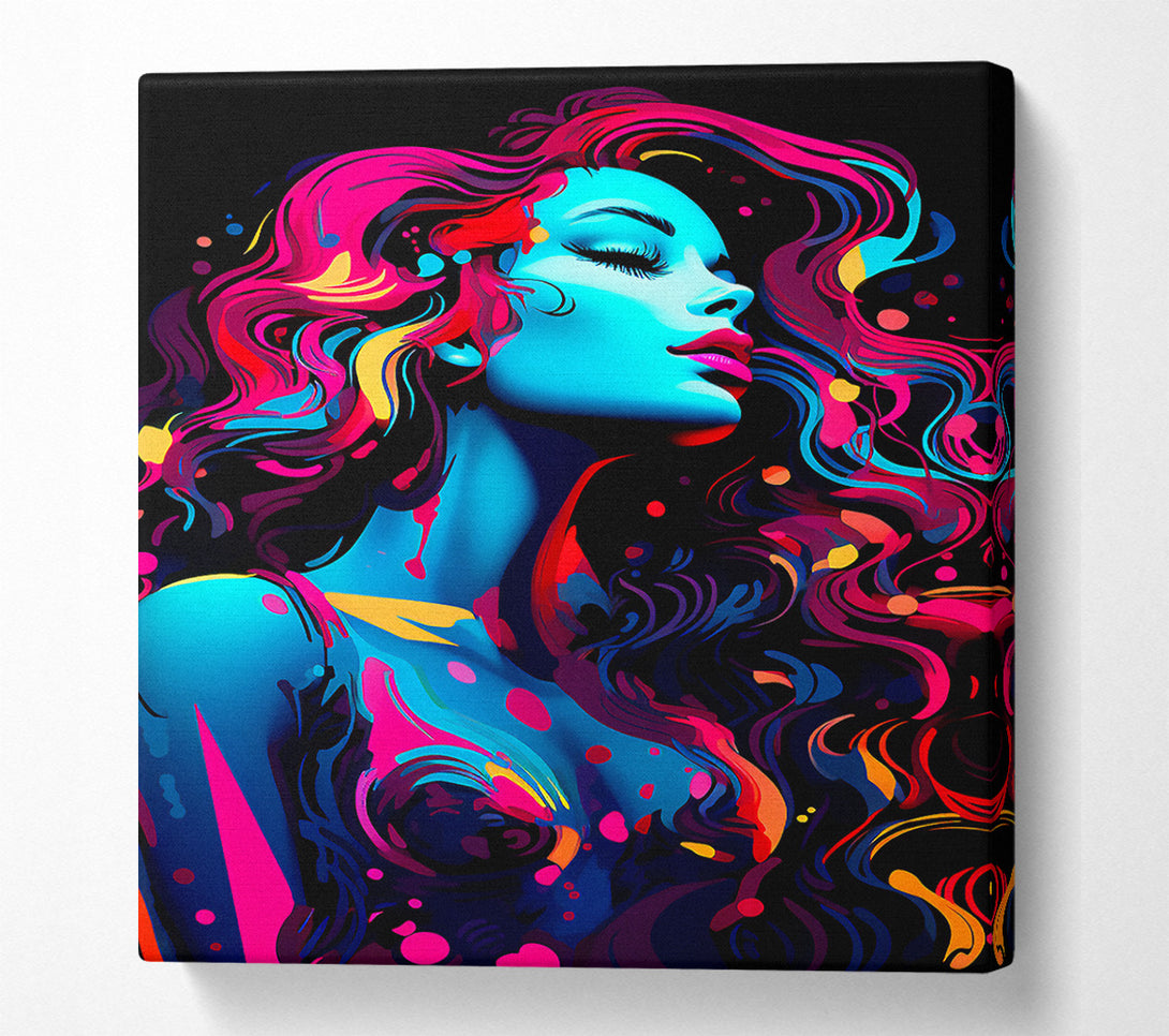  A Canvas Print of Neon Beauty Canvas Wall Art