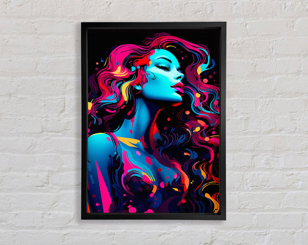 Neon Beauty Framed Print