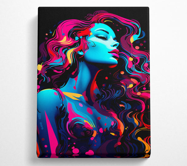  A Canvas Print of Neon Beauty Canvas Wall Art