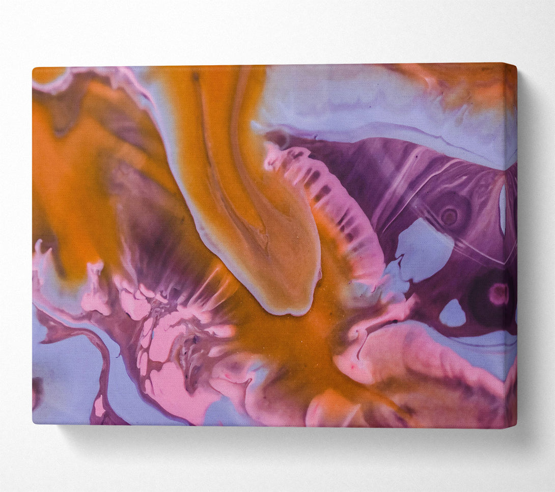  A Canvas Print of Orange Swirling Abstract Canvas Print