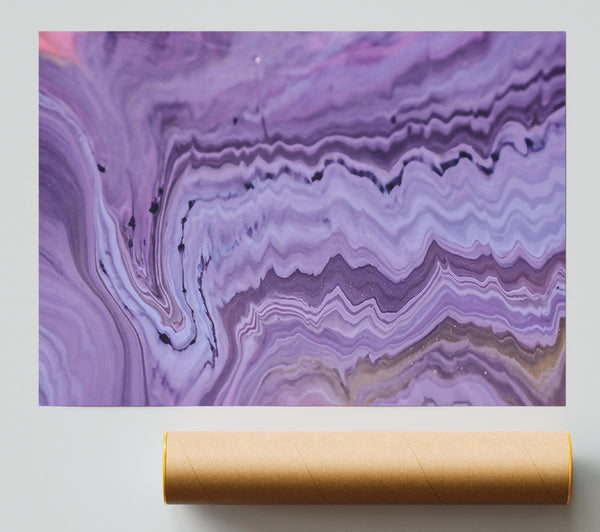 Lavender Swirling Hues Poster