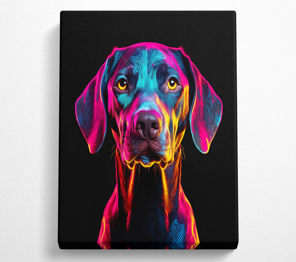  A Canvas Print of Neon Dog Canvas Art