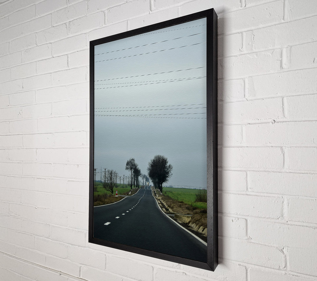 A Canvas Print of Blacktop Under Grey Skies Canvas Wall Art