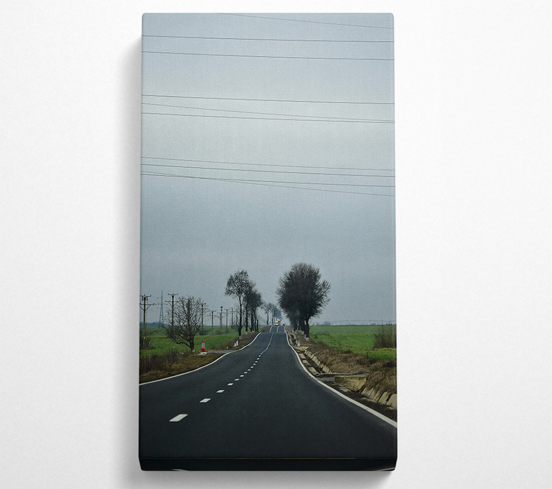  A Canvas Print of Blacktop Under Grey Skies Canvas Wall Art