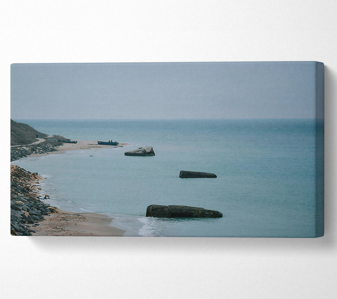  A Canvas Print of Azure Coast Ruins Canvas Art