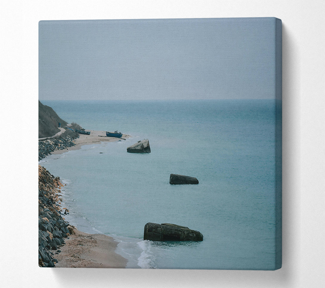  A Canvas Print of Azure Coast Ruins Canvas Art