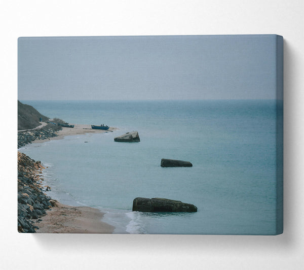  A Canvas Print of Azure Coast Ruins Canvas Art