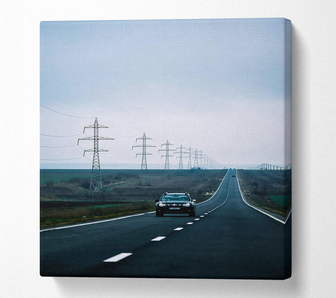  A Canvas Print of Gray Road To Nowhere Canvas Print