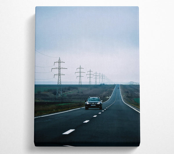  A Canvas Print of Gray Road To Nowhere Canvas Print
