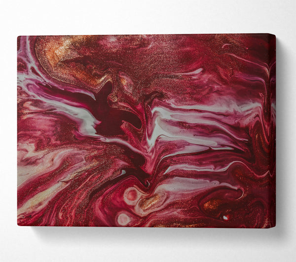 A Canvas Print of Crimson Swirls And Shimmer. Canvas Print