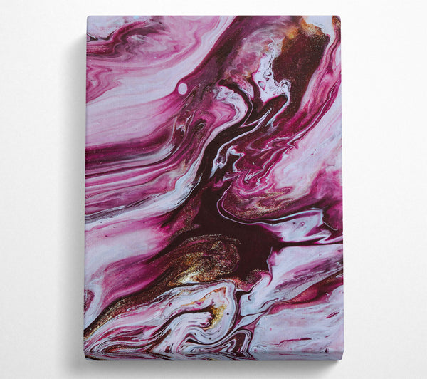  A Canvas Print of Crimson Swirls And Gold Canvas Print