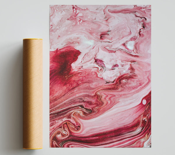 Crimson Swirls Of Love Poster